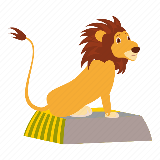Africa, cartoon, circus, circus lion, lion, logo, sit icon - Download on Iconfinder