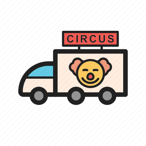 Circus, colorful, entertainment, fun, joy, street, van icon - Download on Iconfinder
