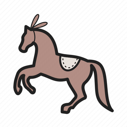 Circus, horse, perform, performance, show, standing, trainer icon - Download on Iconfinder