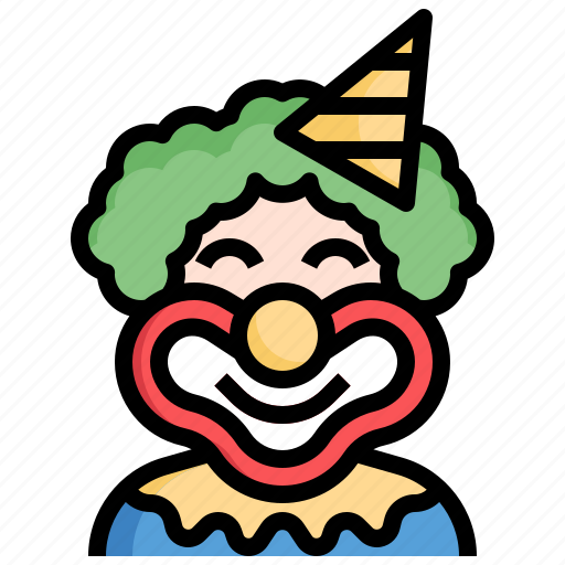 Circus, filloutline, clown, costume, party, birthday, professions icon - Download on Iconfinder