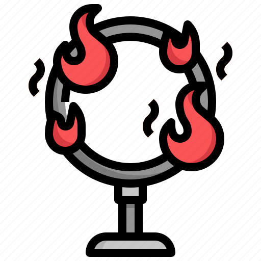 Circus, filloutline, fire, ring, juggling, fairground, carnival icon - Download on Iconfinder