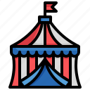 circus, filloutline, tent, architecture, city, hut, entertaining 