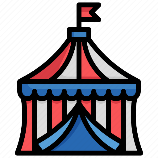 Circus, filloutline, tent, architecture, city, hut, entertaining icon - Download on Iconfinder