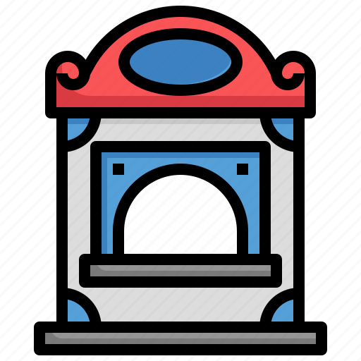 Circus, filloutline, ticket, booth, office, architecture, stand icon - Download on Iconfinder