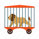 cage, cell, circus, lion, lions, trainer, zoo
