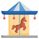circus, flaticon, carousel, party, kid, baby, hobbies 