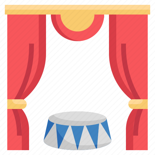 Circus, flaticon, curtain, curtains, furniture, household, bedroom icon - Download on Iconfinder