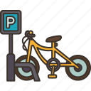 bicycle, parking, vehicle, street, transport
