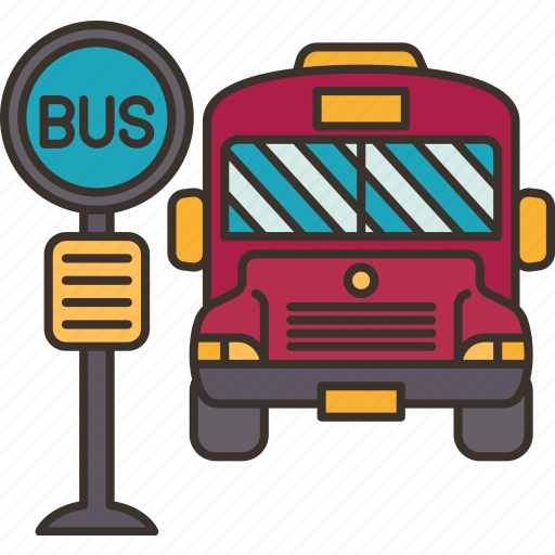 Bus, stop, station, public, transportation icon - Download on Iconfinder