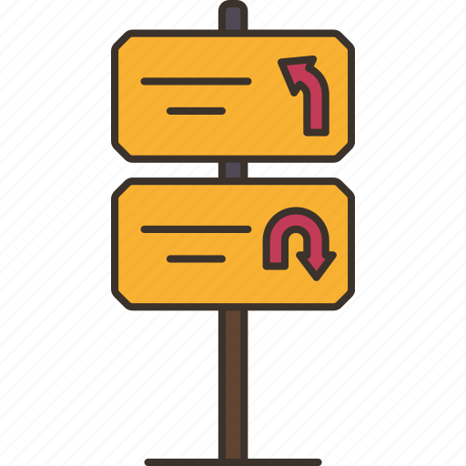 Road, signboard, direction, guidance, place icon - Download on Iconfinder
