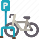 bicycle, parking, rack, transportation, area