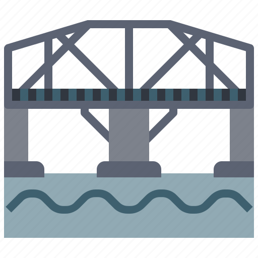Architectonic, architecture, bridge, buildings, engineering, landscape, river icon - Download on Iconfinder