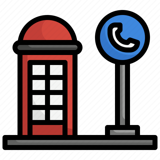 Phone, booth, telephone, box, architecture, city, call icon - Download on Iconfinder