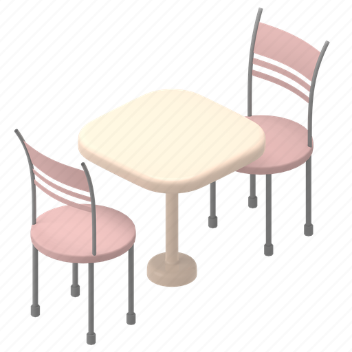 Furniture, table, cafe, chair, chairs, dining 3D illustration - Download on Iconfinder