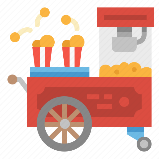 Cart, food, popcorn, stand, street icon - Download on Iconfinder