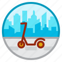 scooter, city, transport, travel