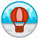 balloon, city, fly, travel, tourism, hot air ballon