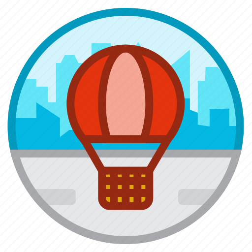 Balloon, city, fly, travel, tourism, hot air ballon icon - Download on Iconfinder