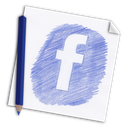 facebook, color pencil, colour pencil, hand-drawn, media, network, page, paper, pencil, social