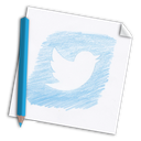 twitter, bird, color pencil, colour pencil, hand-drawn, media, network, page, paper, pencil, social