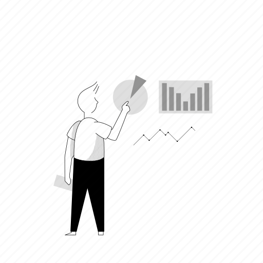 Charts, and, graphs, monochrome illustration - Download on Iconfinder