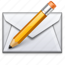 write, mail, letter, pencil