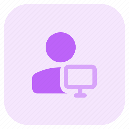 Single, user, monitor, classic, screen icon - Download on Iconfinder