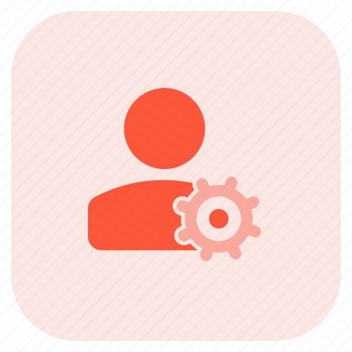 Single, user, setting, classic, gear icon - Download on Iconfinder