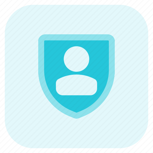 Single, user, shield, classic, protect icon - Download on Iconfinder