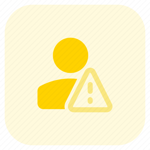 Single, user, warning, classic, caution icon - Download on Iconfinder