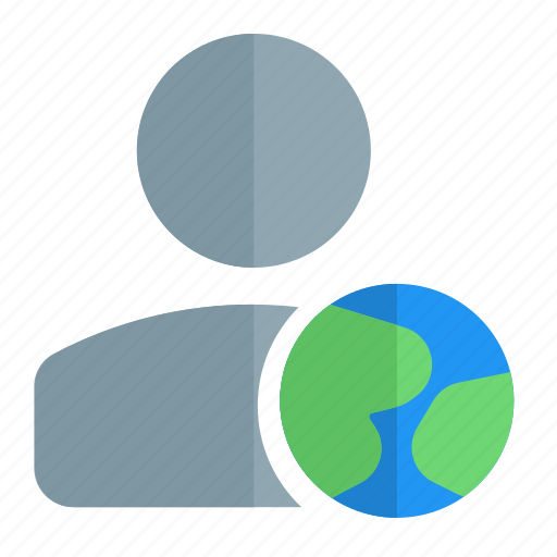 Globe, classic, single user, earth icon - Download on Iconfinder