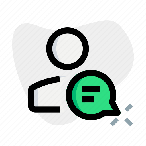 Chat, bubble, single user, message icon - Download on Iconfinder