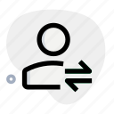 direction, arrows, via, single user