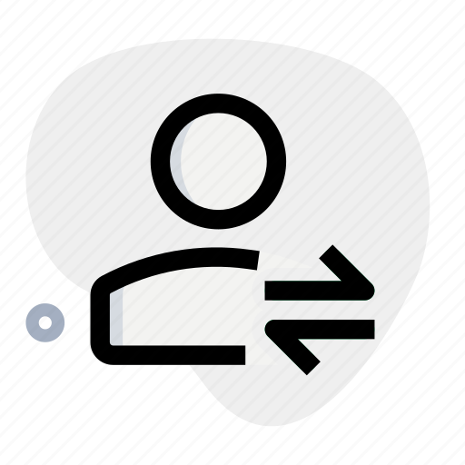 Direction, arrows, via, single user icon - Download on Iconfinder