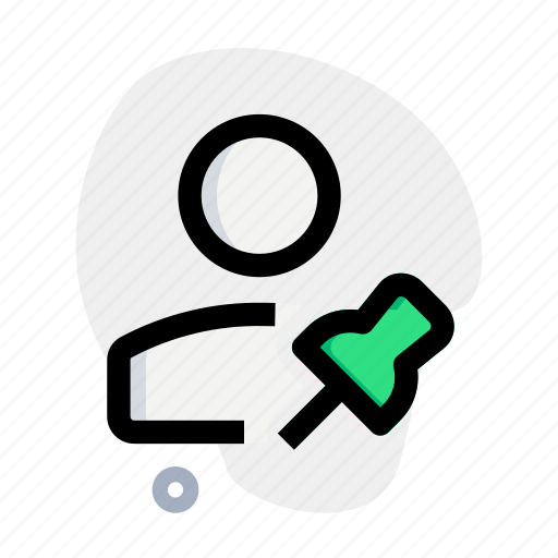 Pin, marker, single user, pointer icon - Download on Iconfinder