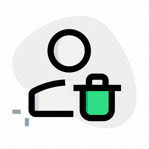 Trash, delete, single user, recycle icon - Download on Iconfinder