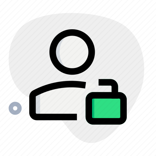 Unlock, open, padlock, single user icon - Download on Iconfinder