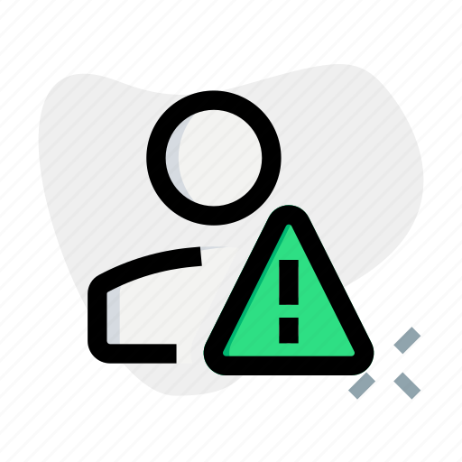 Warning, caution, single user, classic icon - Download on Iconfinder