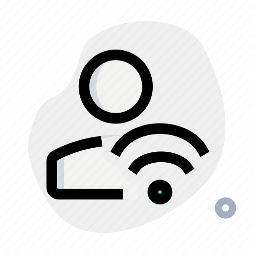 Wifi, internet, connection, single user icon - Download on Iconfinder