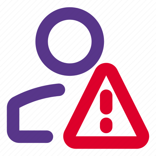Single, user, warning, caution icon - Download on Iconfinder