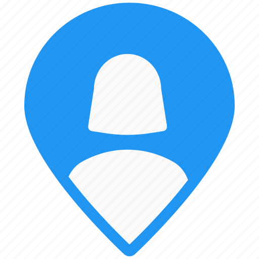 Single, woman, user, nearby, pin, location icon - Download on Iconfinder