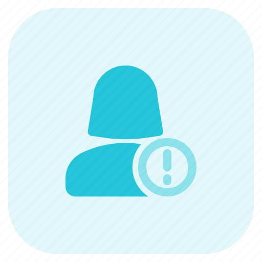 Single, woman, user, warning icon - Download on Iconfinder