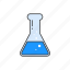 beakers, flask, glass, glasware, lab, science, test tube 