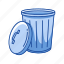 bin, garbage can, remove, school, trash, trash bin 