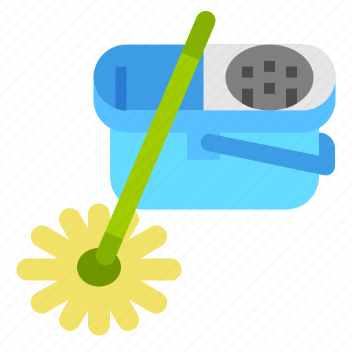 Bucket, clean, cleaning, housekeeper, mop icon - Download on Iconfinder