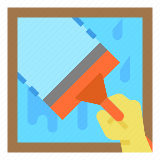Clean, cleaning, housekeeper, window icon - Download on Iconfinder