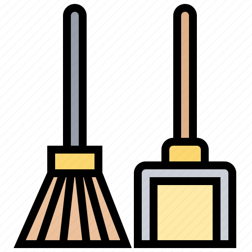 Broom, brush, cleaner, dirt, dustpan icon - Download on Iconfinder