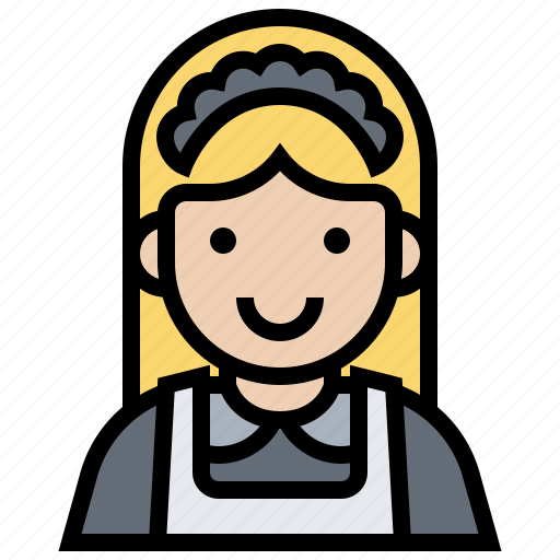 Girl, hotel, housekeeper, maid, service icon - Download on Iconfinder