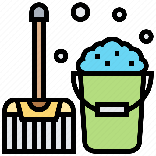 Bucket, cleaning, floor, housekeeper, mop icon - Download on Iconfinder