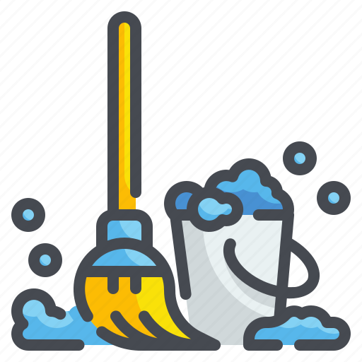 Bucket, clean, cleaning, floor, household, housekeeping, mop icon - Download on Iconfinder